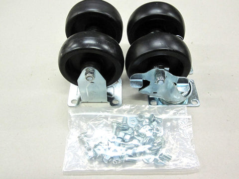 18" Wheel Kit - 4" Solid Rubber Castors