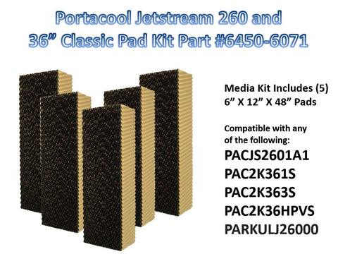 Portacool Jetstream 260 Pad Kit - 5 Pads