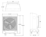 NEW! PolarCool Pro 36"  - Portable Cooling for 3,200 Sq. Ft. - Direct Drive Variable Speed Powder Coated