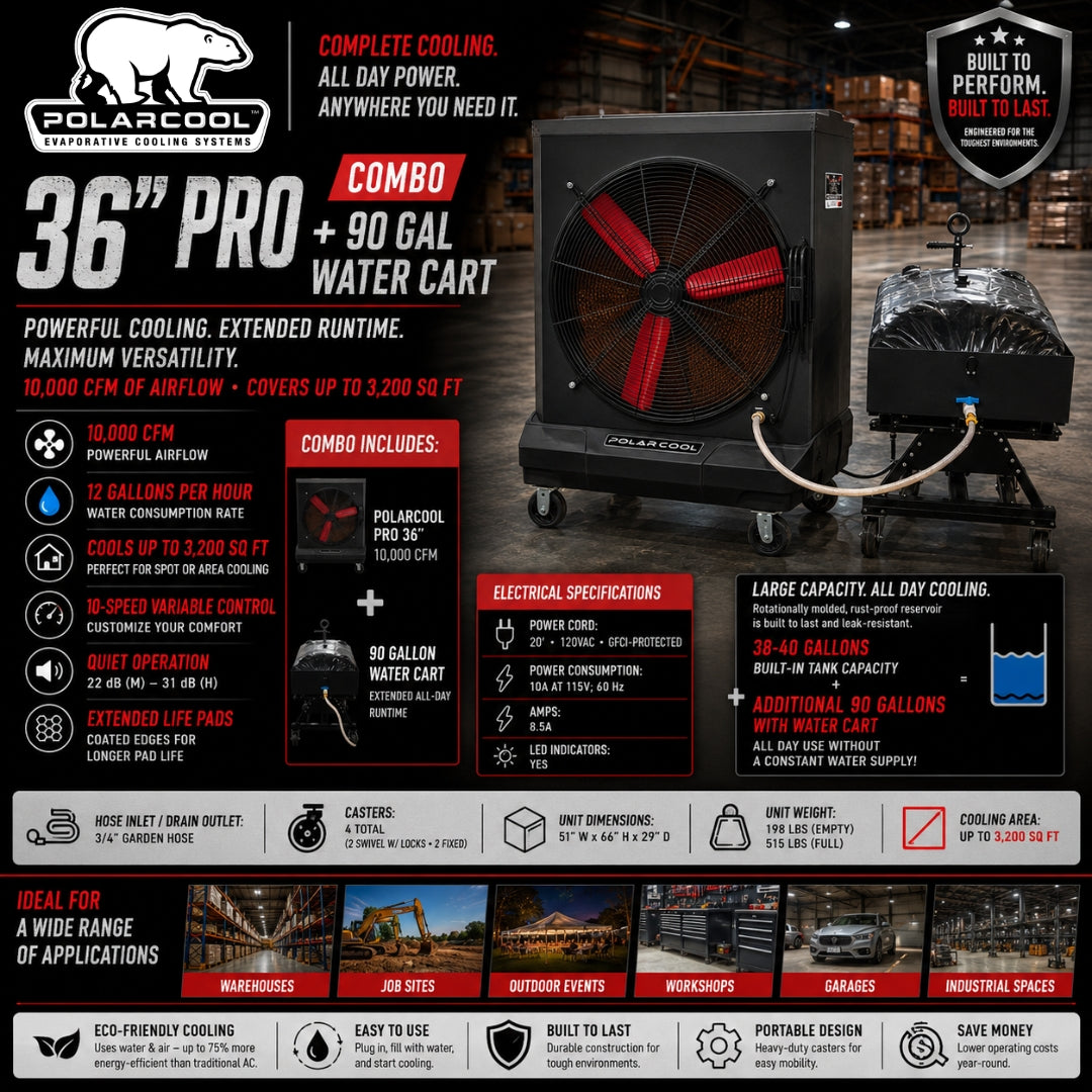 COMBO - 36" Pro + 90 GAL Water Cart