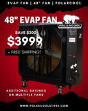 PolarCool Fan - 48" Belt Drive (240v) Single Speed Powder Coated