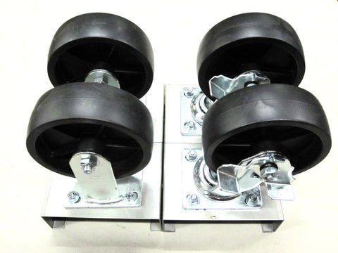 36/48" Wheel Kit - 6" Solid Rubber Castors